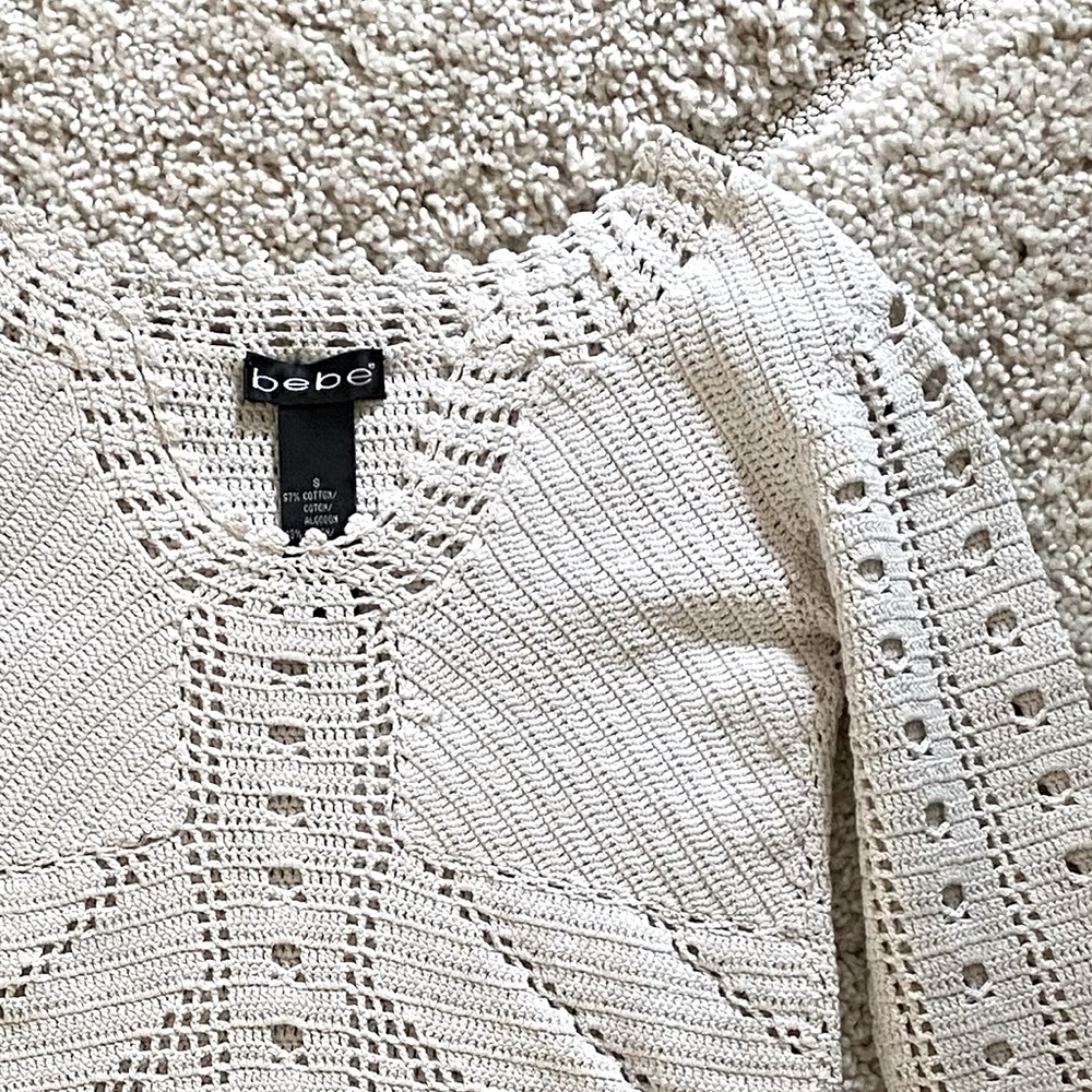 90s Bebe Crochet Knit Top